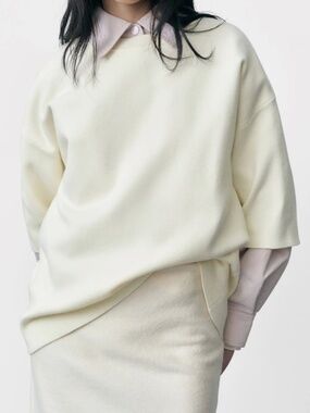 MANGO Rama Short Sleeve Crewneck Sweater - L